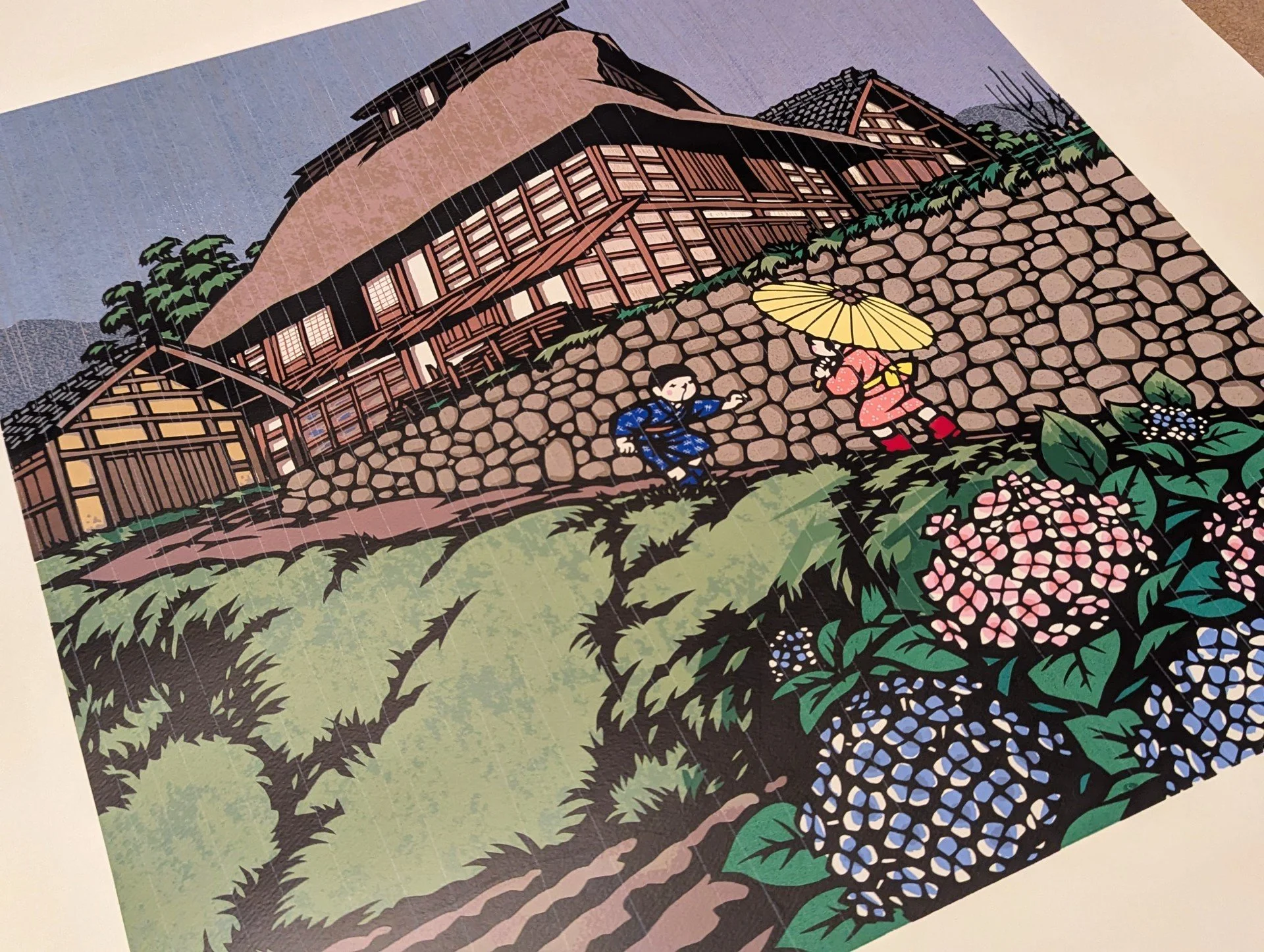 絵画、アクリル画、F6号、雪の温泉につかる3匹の猿、佐原聖春 絵画、アクリル画、F6号、雪の温泉につかる3匹の猿、佐原聖春